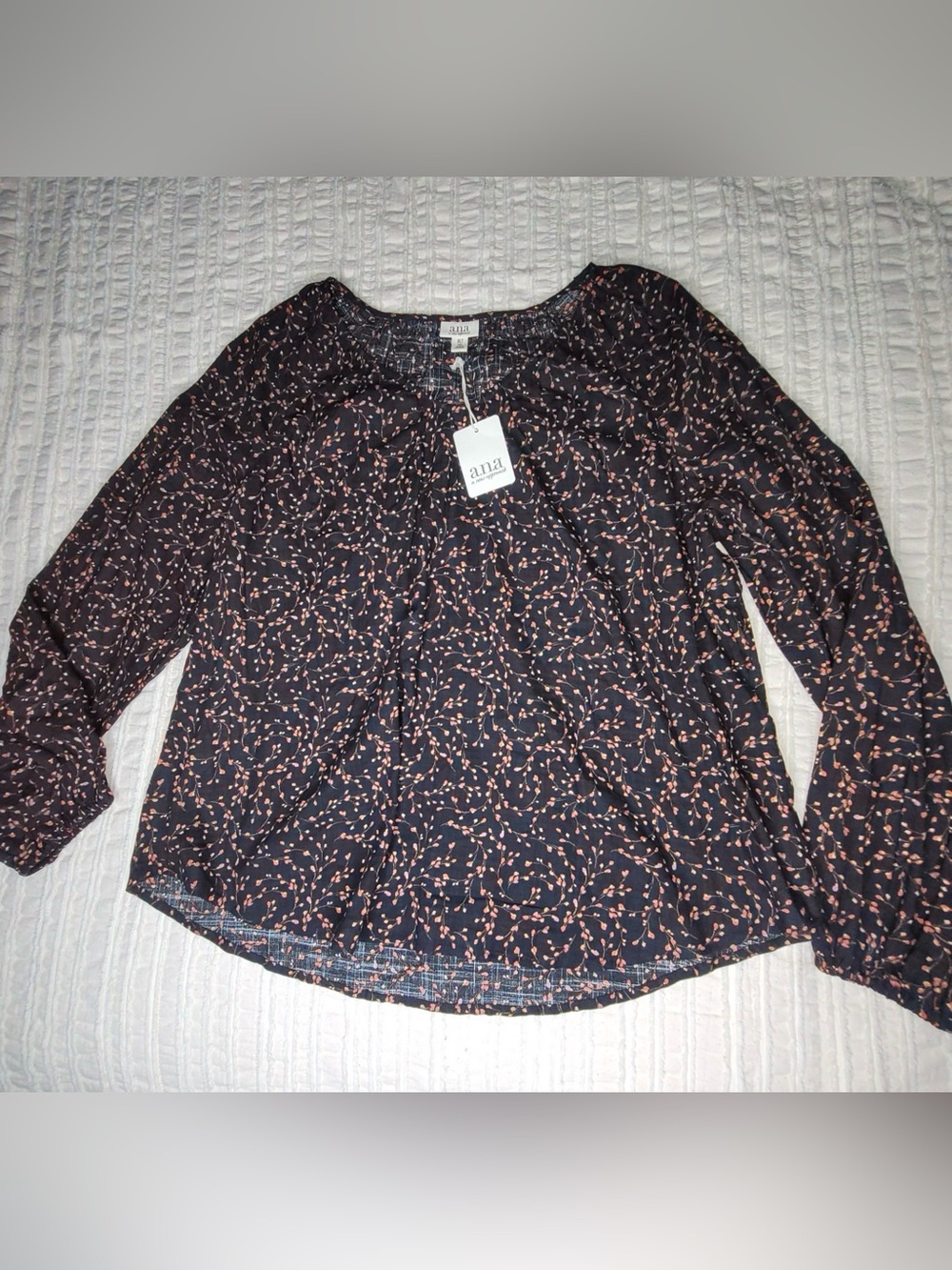 a.n.a A New Approach Long Sleeve Blouse XLT NWT